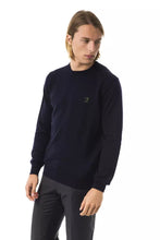 Blue Merino Wool Men's Sweater Uominitaliani