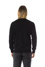 Black Merino Wool Men Sweater Uominitaliani