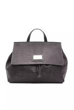 Gray Leather Women Shoulder Bag Pompei Donatella