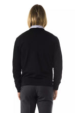 Black Merino Wool Men Sweater Uominitaliani