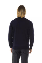 Blue Merino Wool Men's Sweater Uominitaliani