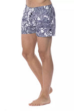 Light Blue Polyester Men's Swim Trunk Roberto Cavalli Sport