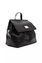 Black Leather Women Shoulder Bag Pompei Donatella