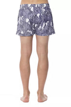 Light Blue Polyester Men's Swim Trunk Roberto Cavalli Sport