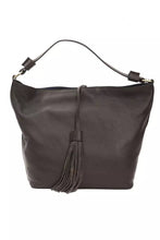 Brown Leather Women Shoulder Bag Pompei Donatella