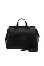 Black Leather Women Shoulder Bag Pompei Donatella