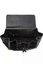 Black Leather Women Shoulder Bag Pompei Donatella