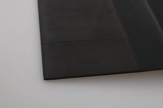 Black Leather Bifold Travel Holder Logo Wallet A.G. Spalding & Bros