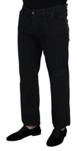 Black Cotton Back Buckle Casual Denim Jeans John Galliano