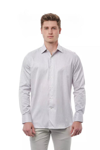 White Cotton Men Shirt Bagutta