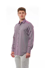 Burgundy Cotton Men Shirt Bagutta