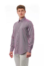 Burgundy Cotton Men Shirt Bagutta