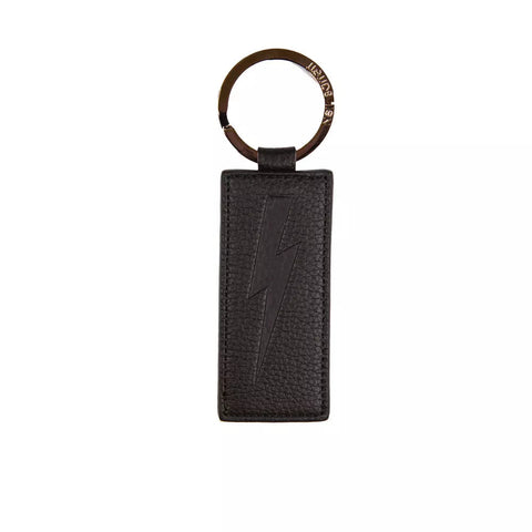 Black Leather Men Keychain Neil Barrett