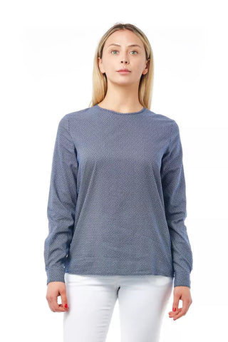 Blue Cotton Women Blouse Bagutta