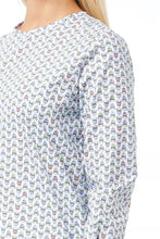 White Cotton Women Blouse with Skull Print Bagutta