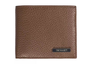 Brown Leather Men Wallet Trussardi