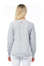 White Cotton Women Blouse with Skull Print Bagutta