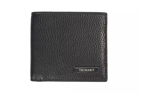 Black Leather Men's Wallet Trussardi
