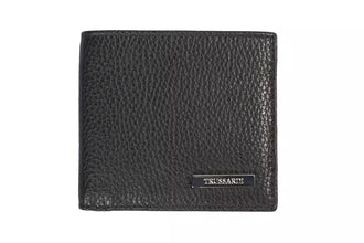 Black Leather Men's Wallet Trussardi