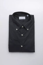 Black Cotton Men Shirt Robert Friedman