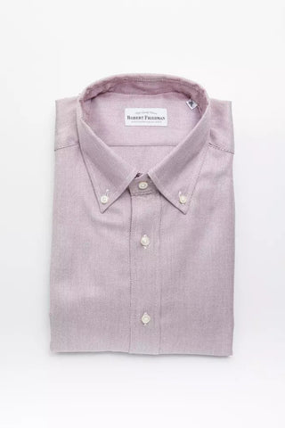 Red Cotton Men Shirt Robert Friedman