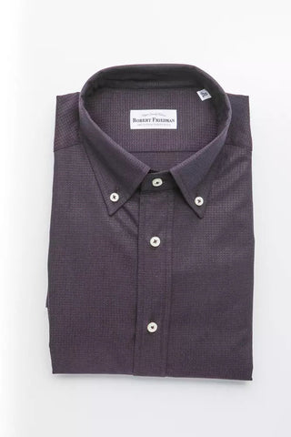Black Cotton Men Shirt Robert Friedman