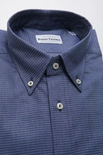 Blue Cotton Men Shirt Robert Friedman