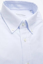 Light Blue Cotton Men Shirt Robert Friedman