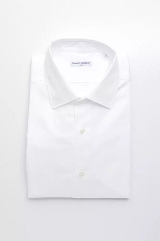 White Cotton Men's Shirt Robert Friedman