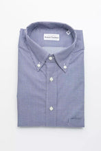 Blue Cotton Men Shirt Robert Friedman