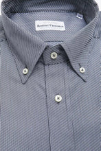 Blue Cotton Men's Shirt Robert Friedman
