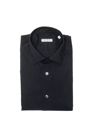 Black Cotton Men's Shirt Robert Friedman