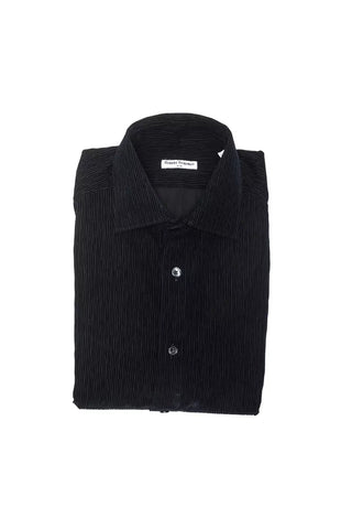 Black Cotton Men Shirt Robert Friedman