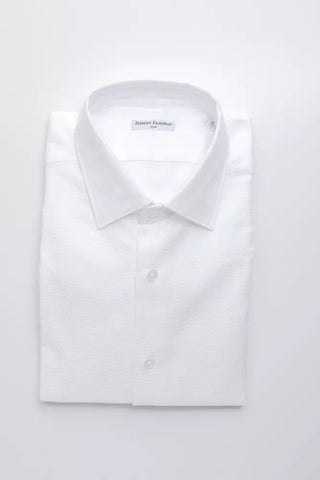 White Cotton Men's Shirt Robert Friedman