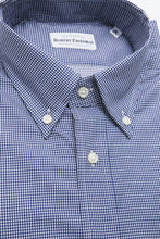 Blue Cotton Men Shirt Robert Friedman