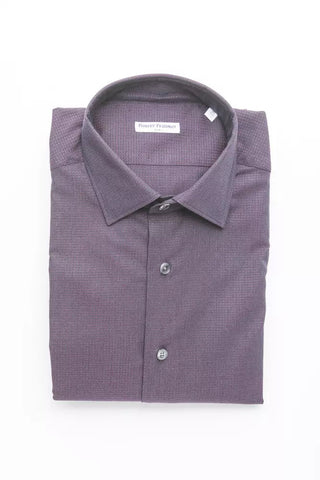Burgundy Cotton Men Shirt Robert Friedman