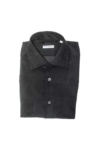 Black Cotton Men Shirt Robert Friedman