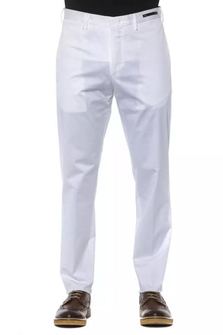 White Cotton Men Trousers PT Torino
