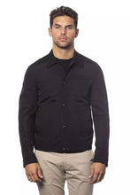Black Cotton Men Bomber Jacket Verri