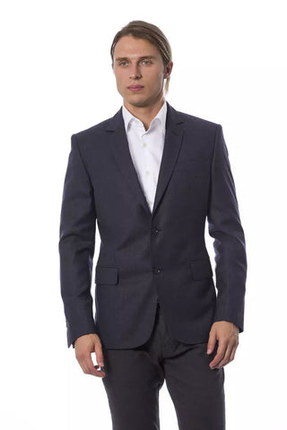 Blue Wool Men Blazer Verri