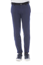Blue Viscose Men's Pant Verri