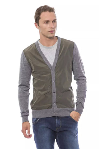 Gray Wool Men Cardigan Verri