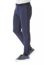 Blue Viscose Men's Pant Verri