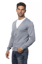 Gray Cotton Men Cardigan Verri