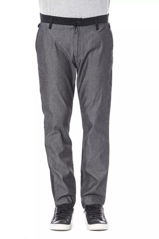 Black Cotton Men Pants Verri