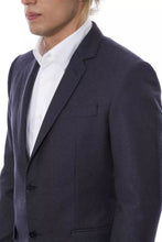 Blue Wool Men Blazer Verri