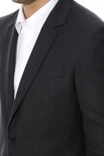 Gray Wool Men Blazer Verri