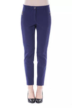 Blue Polyester Women Pants BYBLOS
