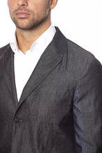 Gray Cotton Men Blazer Verri