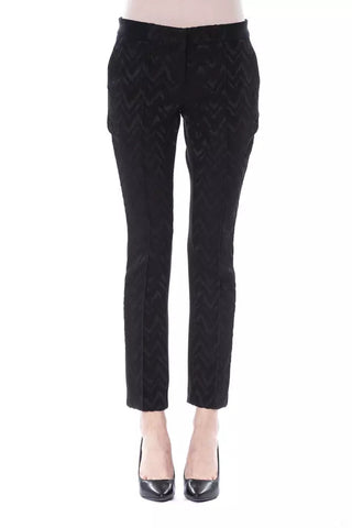 Black Marabou Women Pants BYBLOS